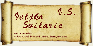 Veljko Svilarić vizit kartica